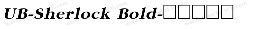 UB-Sherlock Bold字体转换
